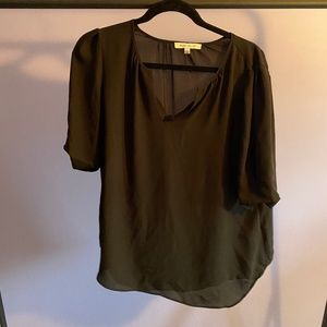 Rose & Olive Black Blouse